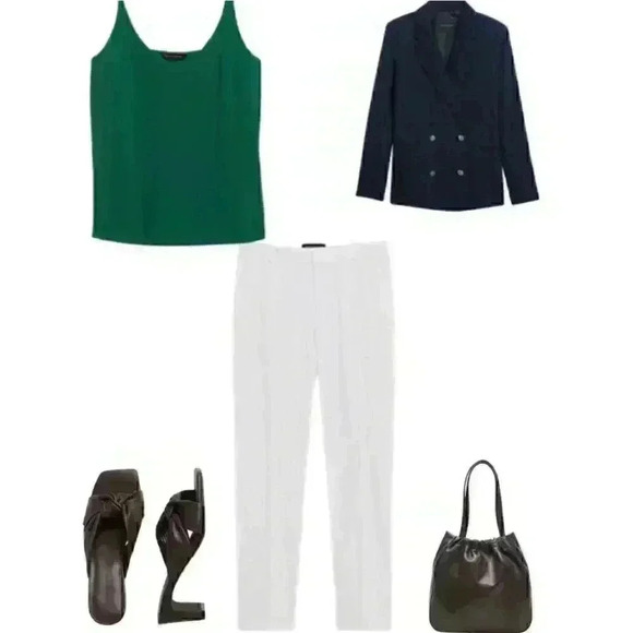 Banana Republic Curve Avery Herringbone Straight Pant - Picture 4 of 15